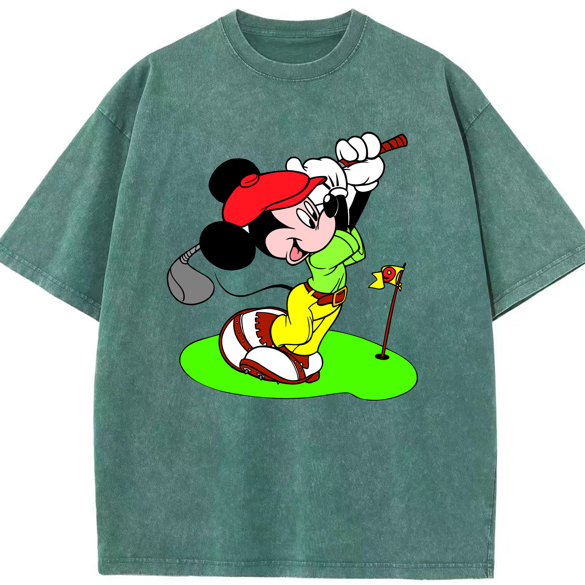 （画像用） ミッキーマウス Mickey Mouse 綿100% ヴィンテージ風 半袖Tシャツ（フロントプリント）
